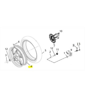 ΤΡΟΧΟΣ ΟΠΙΣΘΙΟΣ ΜΑΥΡΟΣ SYM VF 185 E5+ SPARE PARTS