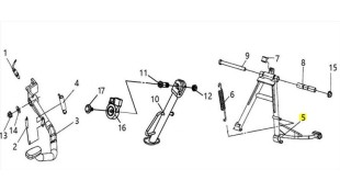 ΣΤΑΝΤ ΚΕΝΤΡΙΚΟ SYM VF 185 E5+ SPARE PARTS