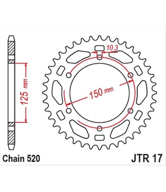ΓΡΑΝΑΖΙ ΤΡΟΧΟΥ JT 520 46T BENELLI TRK 702 ΑΝΤΑΛΛΑΚΤΙΚΑ ΓΡΑΝΑΖΙ ΤΡΟΧΟΥ JT 520 46T BENELLI TRK 702 ΑΝΤΑΛΛΑΚΤΙΚΑ