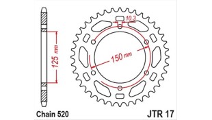 ΓΡΑΝΑΖΙ ΤΡΟΧΟΥ JT 520 46T BENELLI TRK 702 ΑΝΤΑΛΛΑΚΤΙΚΑ