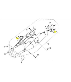 ΦΛΑΝΤΖΑ ΚΑΛΥΜΜΑΤΟΣ ΕΞΑΤΜΙΣΗΣ SYM VF 185 E5+ SPARE PARTS