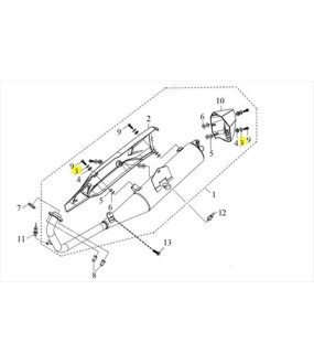 ΦΛΑΝΤΖΑ ΚΑΛΥΜΜΑΤΟΣ ΕΞΑΤΜΙΣΗΣ SYM VF 185 E5+ ΑΝΤΑΛΛΑΚΤΙΚΑ