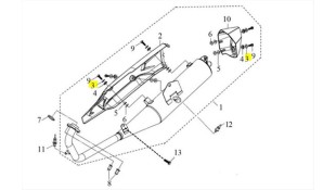 ΦΛΑΝΤΖΑ ΚΑΛΥΜΜΑΤΟΣ ΕΞΑΤΜΙΣΗΣ SYM VF 185 E5+ ΑΝΤΑΛΛΑΚΤΙΚΑ