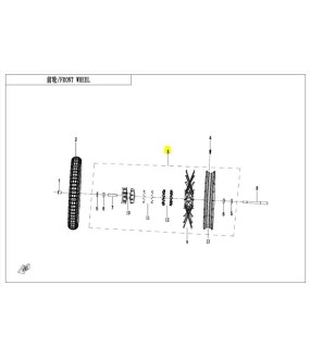 ΤΡΟΧΟ ΕΜΠΡΟΣ ΠΛΗΡΕΣ CFMOTO 450 MT SPARE PARTS