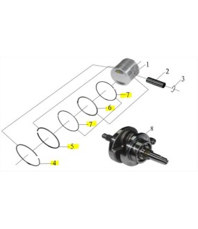ΕΛΑΤΗΡΙΑ ΠΙΣΤΟΝΙΟΥ ΣΕΤ DAYTONA EXPLORER 125 E5 SPARE PARTS