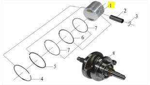 ΠΙΣΤΟΝΙ DAYTONA EXPLORER 125 E5 ΑΝΤΑΛΛΑΚΤΙΚΑ
