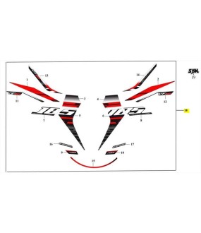 ΑΥΤΟΚΟΛΛΗΤΑ ΣΕΤ ΓΙΑ BLACK/WHITE SYM VF 185 E5+ ΑΝΤΑΛΛΑΚΤΙΚΑ