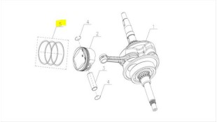 ΕΛΑΤΗΡΙΑ ΠΙΣΤΟΝΙΟΥ SYM CARGO 125 EVO E5+ SPARE PARTS