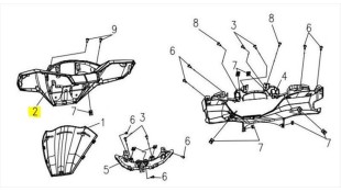ΜΑΣΚΑ ΚΟΝΤΕΡ ΜΑΥΡΗ SYM VF 185 E5+ ΑΝΤΑΛΛΑΚΤΙΚΑ
