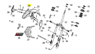 ΦΤΕΡΟ ΕΜΠΡΟΣΘΙΟ (BK-007U) SYM ADX 300 E5+ SPARE PARTS