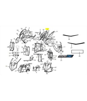 ΠΟΔΙΑ ΕΜΠΡΟΣΘΙΑ ΑΡΙΣΤΕΡΗ (WH-006) ΛΕΥΚΟ SYM JET X 125 SPARE PARTS