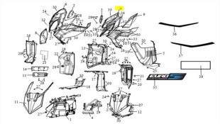 ΠΟΔΙΑ ΕΜΠΡΟΣΘΙΑ ΑΡΙΣΤΕΡΗ (WH-006) ΛΕΥΚΟ SYM JET X 125 SPARE PARTS
