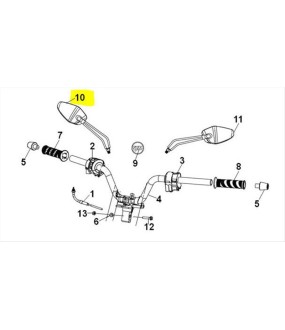 ΚΑΘΡΕΦΤΗΣ ΔΕΞΙΟΣ SYM JET 14 EVO SPARE PARTS