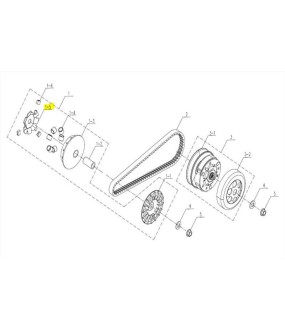 ΠΛΑΚΑ ΕΜΠΡΟΣΘΙΟΥ ΦΥΓΟΚΕΝΤΡΙΚΟΥ SYM CARGO 125 EVO E5+ ΑΝΤΑΛΛΑΚΤΙΚΑ