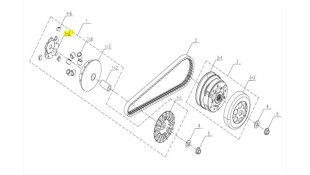 ΠΛΑΚΑ ΕΜΠΡΟΣΘΙΟΥ ΦΥΓΟΚΕΝΤΡΙΚΟΥ SYM CARGO 125 EVO E5+ SPARE PARTS