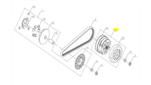 ΤΡΟΧΑΛΙΑ ΠΙΣΩ SYM CARGO 125 EVO E5+ SPARE PARTS