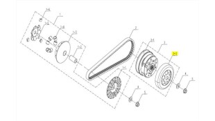 ΚΑΜΠΑΝΑ ΔΙΣΚΩΝ ΣΥΜΠΛΕΚΤΗ SYM CARGO 125 EVO E5+ SPARE PARTS