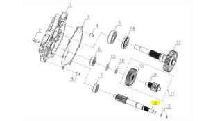 ΑΞΟΝΑΣ ΟΠΙΣΘΙΟΥ ΦΥΓΟΚΕΝΤΡΙΚΟΥ SYM CARGO 125 EVO E5+ SPARE PARTS