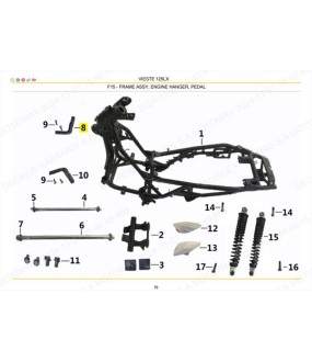 ΒΑΣΗ ΜΑΡΣΠΙΕ ΟΔΥΓΟΥ ΔΕΞΙ KEEWAY VIESTE 125 LX SPARE PARTS