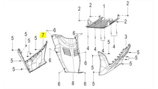 ΠΟΔΙΑ ΕΜΠΡΟΣΘΙΑ ΔΕΞΙΑ GREY QJMOTOR MTX 125/200 SPARE PARTS