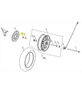 ΠΑΞΙΜΑΔΙ ΑΞΟΝΑ ΒΑΣΗΣ ΜΗΧΑΝΗΣ M12*1.25 DAYTONA CARGO 125 EVO E5+ SPARE PARTS
