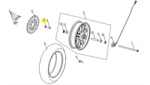 ΠΑΞΙΜΑΔΙ ΑΞΟΝΑ ΒΑΣΗΣ ΜΗΧΑΝΗΣ M12*1.25 DAYTONA CARGO 125 EVO E5+ SPARE PARTS