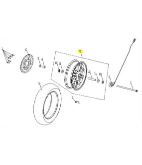 ΤΡΟΧΟΣ ΕΜΠΡΟΣΘΙΟΣ DAYTONA CARGO 125 EVO E5+ SPARE PARTS