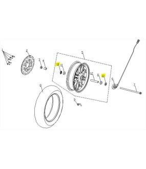 ΤΣΙΜΟΥΧΑ ΕΜΠΡΟΣΘΙΟΥ ΤΡΟΧΟΥ DAYTONA CARGO 125 EVO E5+ SPARE PARTS