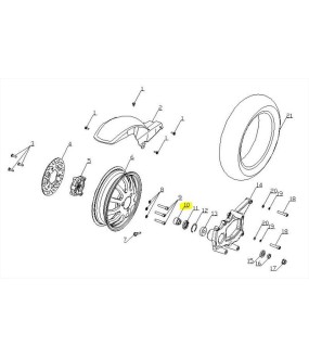 ΑΠΟΣΤΑΣΗ ΑΞΟΝΑ ΟΠΙΣΘΙΟΥ ΤΡΟΧΟΥ ΕΣΩΤΕΡΙΚΗ DAYTONA CARGO 125 EVO E5+ SPARE PARTS