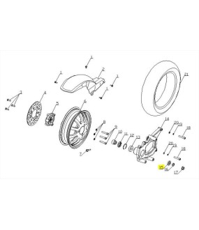 ΤΣΙΜΟΥΧΑ ΟΠΙΣΘΙΟΥ ΨΑΛΙΔΙΟΥ DAYTONA CARGO 125 EVO E5+ SPARE PARTS