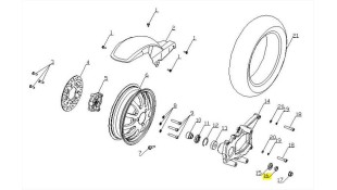 ΑΠΟΣΤΑΣΗ ΑΞΟΝΑ ΟΠΙΣΘΙΟΥ ΤΡΟΧΟΥ ΕΞΩΤΕΡΙΚΗ DAYTONA CARGO 125 EVO E5+ ΑΝΤΑΛΛΑΚΤΙΚΑ