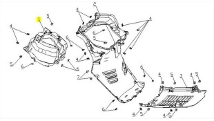 ΠΟΔΙΑ ΕΜΠΡΟΣΘΙΑ ΕΣΩΤΕΡΙΚΗ DAYTONA CARGO 125 EVO E5+ SPARE PARTS