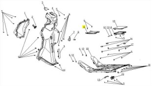 ΚΑΠΑΚΙ ΠΟΔΙΑΣ ΕΣΩΤΕΡΙΚΗΣ ΚΑΤΩ DAYTONA CARGO 125 EVO E5+ ΑΝΤΑΛΛΑΚΤΙΚΑ