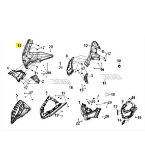 ΠΟΔΙΑ ΕΜΠΡΟΣΘΙΑ ΔΕΞΙΑ (BK-007U) ΜΑΥΡΟ SYM ADX 300 ΑΝΤΑΛΛΑΚΤΙΚΑ