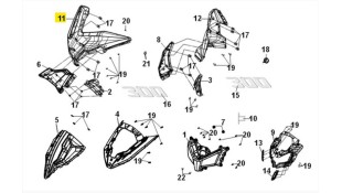 ΠΟΔΙΑ ΕΜΠΡΟΣΘΙΑ ΔΕΞΙΑ (BK-007U) ΜΑΥΡΟ SYM ADX 300 ΑΝΤΑΛΛΑΚΤΙΚΑ