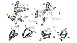 ΚΑΛΥΜΜΑ ΕΜΠΡΟΣΘΙΟ ΔΕΞΙΟ ΚΑΤΩ (GY-7450U) SYM ADX 300 SPARE PARTS