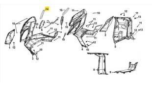ΛΑΣΤΙΧΟ ΦΛΑΣ ΕΜΠΡΟΣΘΙΟ ΔΕΞΙΟ SYM JET X 125 E5P SPARE PARTS