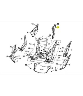 ΚΑΠΑΚΙ ΠΛΑΙΣΙΟΥ ΜΕΣΑΙΟΥ ΑΡΙΣΤΕΡΟ SYM JET X 125 ΑΝΤΑΛΛΑΚΤΙΚΑ