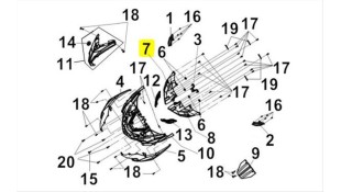 ΠΟΔΙΑ ΕΜΠΡΟΣΘΙΑ ΔΕΞΙΑ ΦΑΝΟΥ BK-001U SYM CRUISYM 300i α E5+ SPARE PARTS
