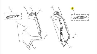 ΦΛΑΣ ΕΜΠΡΟΣΘΙΟ ΑΡΙΣΤΕΡΟ DAYTONA CARGO 125 EVO E5+ ΑΝΤΑΛΛΑΚΤΙΚΑ