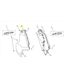 ΠΟΔΙΑ ΕΜΠΡΟΣΘΙΑ ΔΕΞΙΑ ΛΕΥΚΗ DAYTONA CARGO 125 EVO E5+ ΑΝΤΑΛΛΑΚΤΙΚΑ