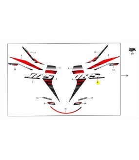 ΑΥΤΟΚΟΛΛΗΤΟ ΠΟΔΙΑΣ ΑΡΙΣΤΕΡΗΣ Α SYM VF 185 E5+ SPARE PARTS