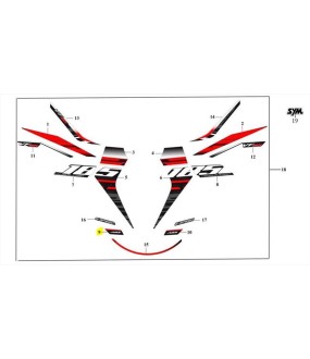 ΑΥΤΟΚΟΛΛΗΤΟ ΦΤΕΡΟΥ ΔΕΞΙΟ SYM VF 185 E5+ SPARE PARTS