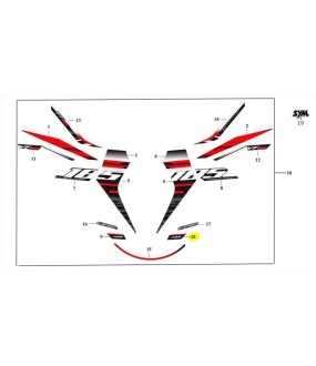 ΑΥΤΟΚΟΛΛΗΤΟ ΦΤΕΡΟΥ ΑΡΙΣΤΕΡΟ SYM VF 185 E5+ SPARE PARTS