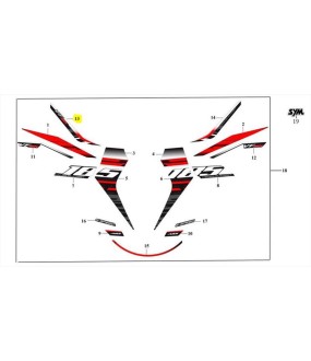 ΑΥΤΟΚΟΛΛΗΤΟ ΕΜΠΡΟΣΘΙΟΥ ΦΑΝΟΥ ΔΕΞΙΟ SYM VF 185 E5+ ΑΝΤΑΛΛΑΚΤΙΚΑ