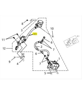 ΤΡΟΜΠΑ ΟΠΙΣΘΙΟΥ ΦΡΕΝΟΥ ΜΕ ΠΟΤΗΡΑΚΙ ΚΑΙ ΣΩΛΗΝΑ ΦΡΕΝΟΥ SYM VF 185 ΑΝΤΑΛΛΑΚΤΙΚΑ