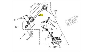 ΤΡΟΜΠΑ ΟΠΙΣΘΙΟΥ ΦΡΕΝΟΥ ΜΕ ΠΟΤΗΡΑΚΙ ΚΑΙ ΣΩΛΗΝΑ ΦΡΕΝΟΥ SYM VF 185 ΑΝΤΑΛΛΑΚΤΙΚΑ