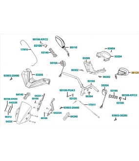 ΚΑΘΡΕΦΤΗΣ ΑΡΙΣΤΕΡΟΣ KYMCO SKYTOWN 125 ΑΝΤΑΛΛΑΚΤΙΚΑ