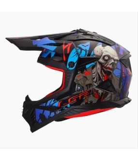 LS2 MX708 FAST II ZOMBIE II GLOSS BLACK RED BLUE XL ΕΞΟΠΛΙΣΜΟΣ