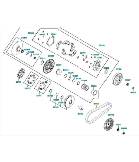 ΙΜΑΝΤΑΣ ΚΙΝΗΣΗΣ (CVT) (KEVLAR) (N-6) KYMCO XCITING 400